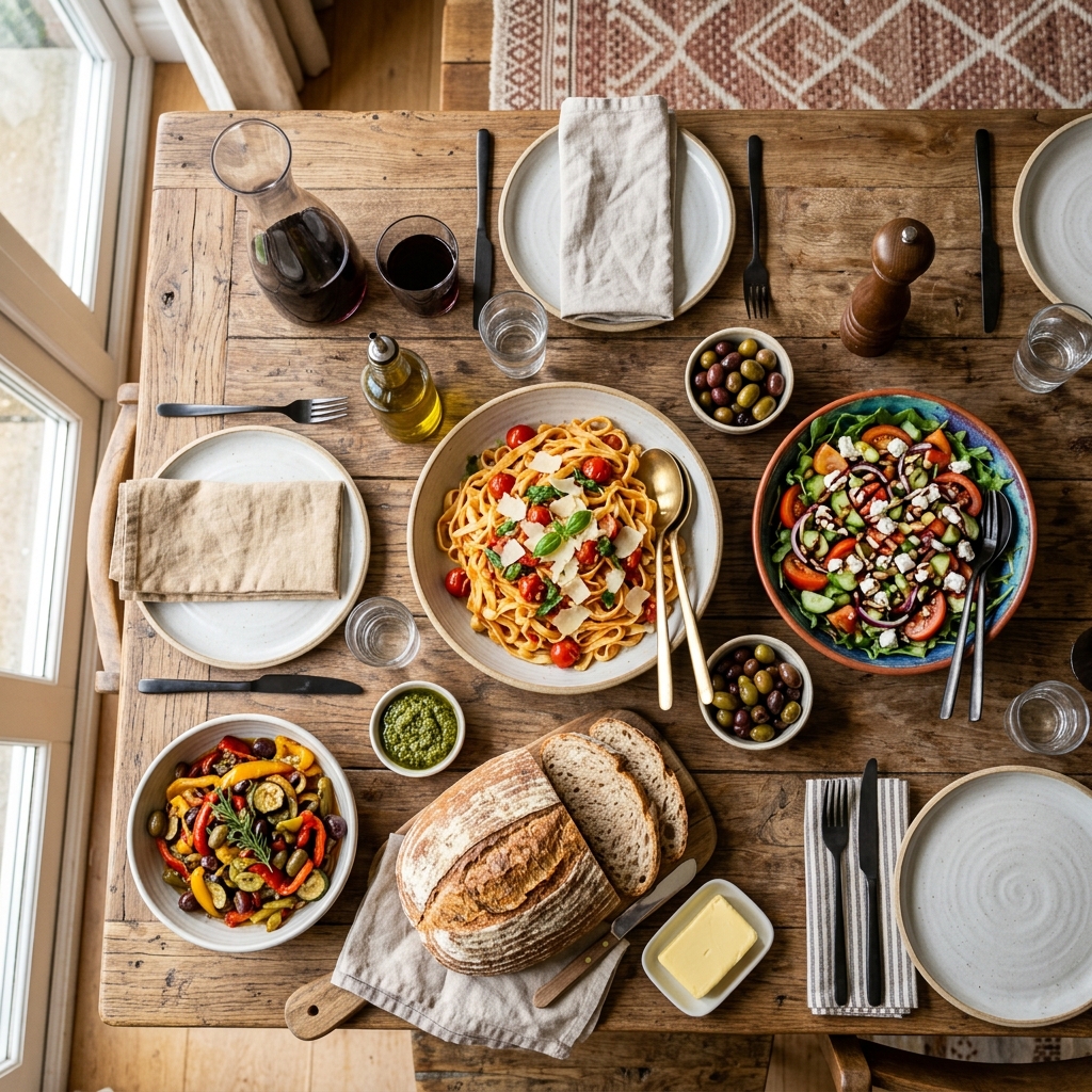 Delicious Dinner Spread